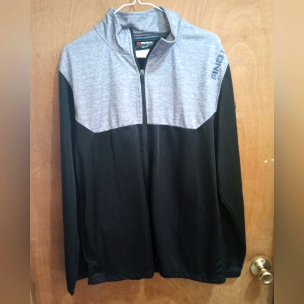 Black and Gray Zip-Up Jacket
